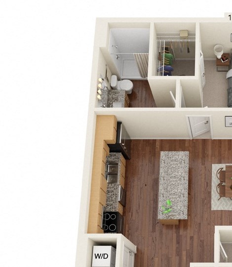 Two Bedroom - B2 (60%) Floor Plan at South Range Crossings